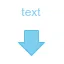 Blue Down Arrow with text